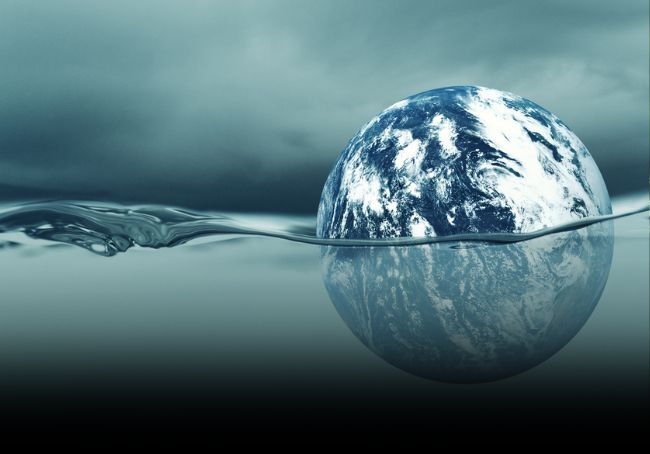 Pianeta terra in acqua