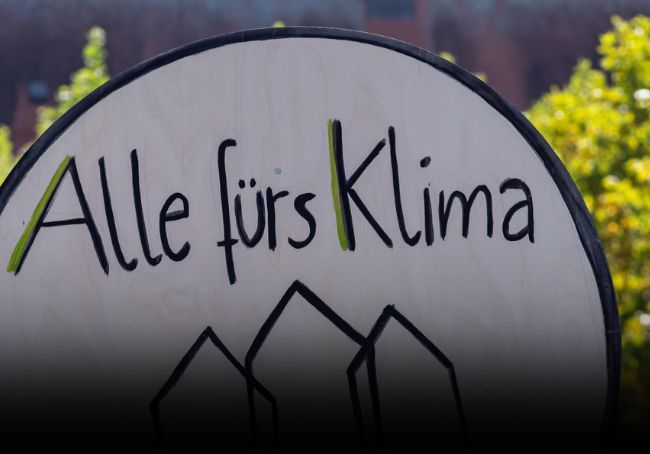 cartello in tedesco per il clima
